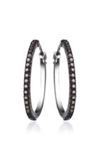 Sethi Couture Simple Elegance Diamond 18k White Gold Hoops