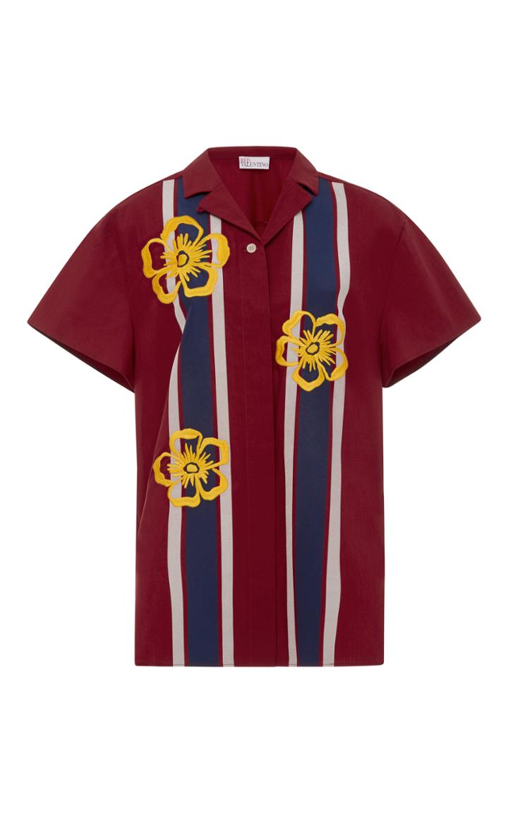 Red Valentino Hibiscus Bowling Shirt