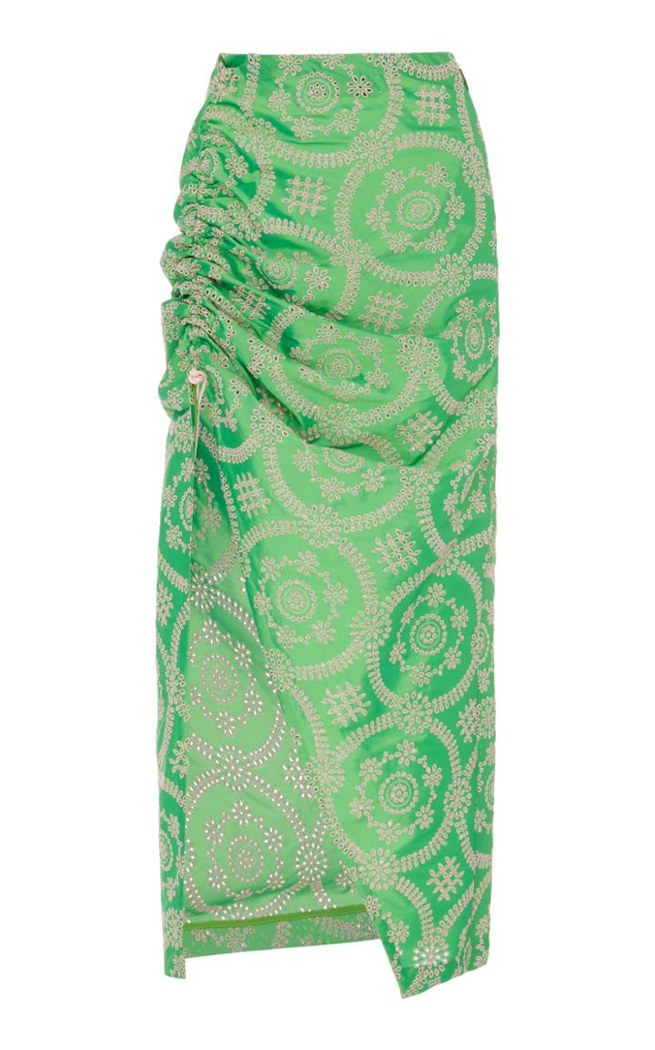 Moda Operandi Prabal Gurung Jacquard Side-ruched Skirt Size: 00