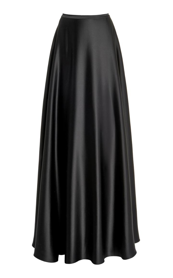 Moda Operandi Costarellos Audry Crepe Satin A-line Floor-length Skirt