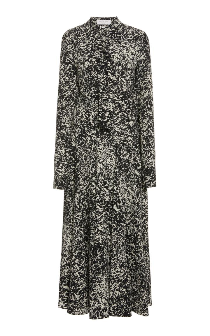 Moda Operandi Michael Kors Collection Speckled Crepe De Chine Shirt Dress