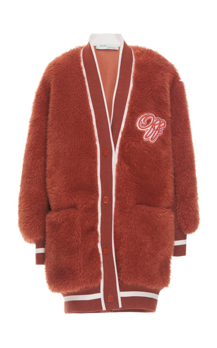 Off-white C/o Virgil Abloh Faux Fur College Cardigan