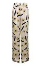 Moda Operandi Rejina Pyo Andi Floral Satin Twill Drawstring Wide-leg Pants