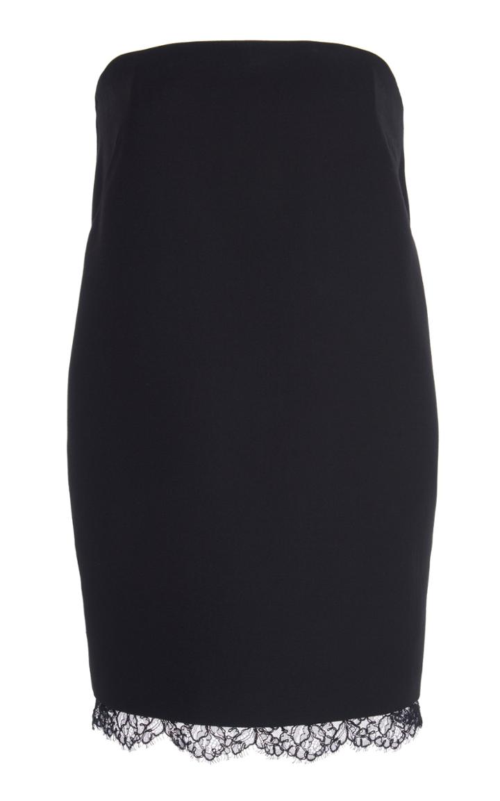 Philosophy Di Lorenzo Serafini Lace-trimmed Strapless Crepe Shift Dress