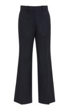 Victoria Beckham Cropped Wool-crepe Flared Pants