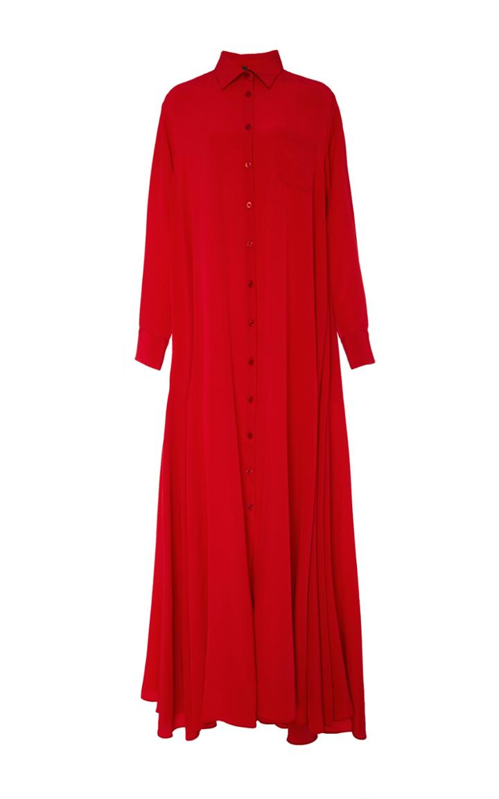 Adam Selman Silk Shirt Dress
