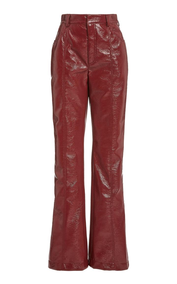 Moda Operandi Philosophy Di Lorenzo Serafini Faux Patent Leather Flared Trousers