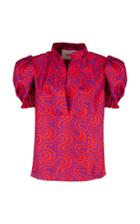 La Doublej Shortcake Printed Silk Top