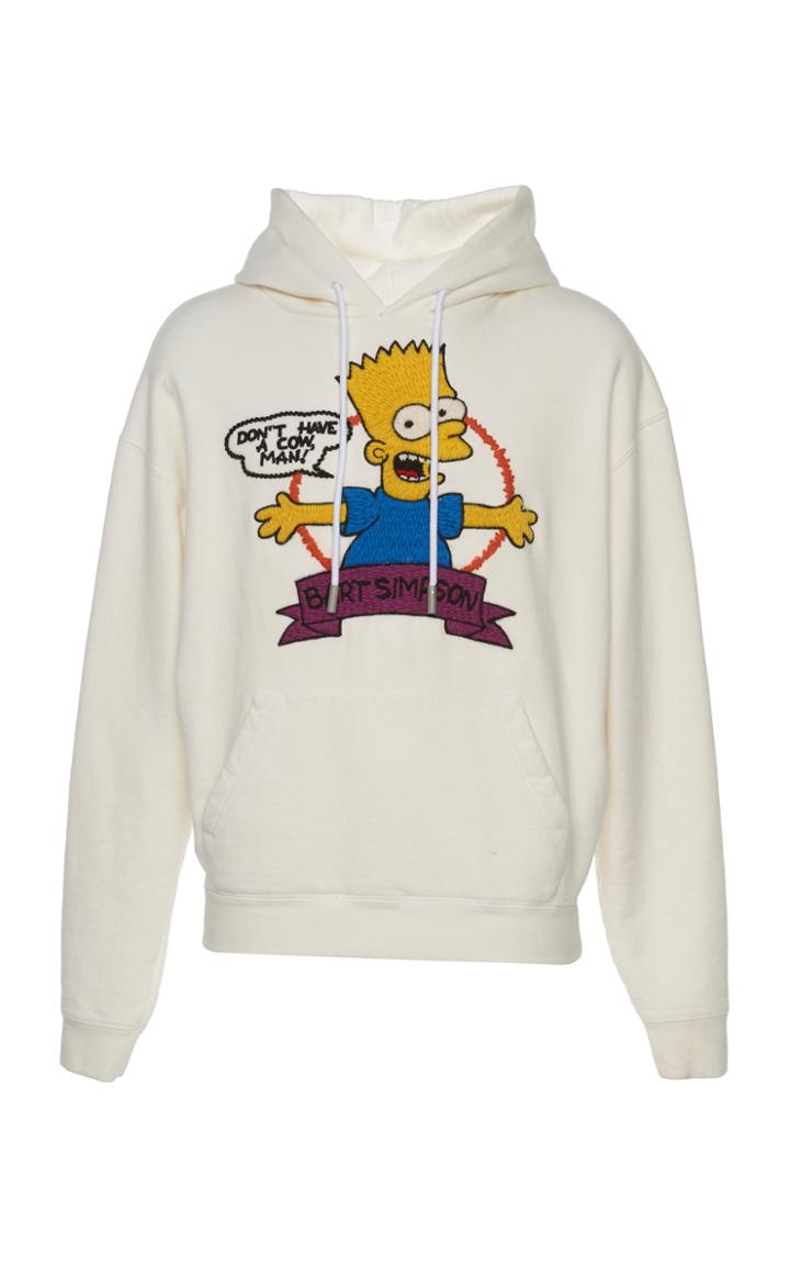 Off-white C/o Virgil Abloh Bart Embroidered Cotton Hoodie