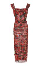 Dolce & Gabbana Floral Tulle Midi Dress