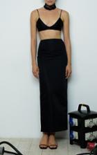 Moda Operandi Kalmanovich High Waist Long Black Skirt
