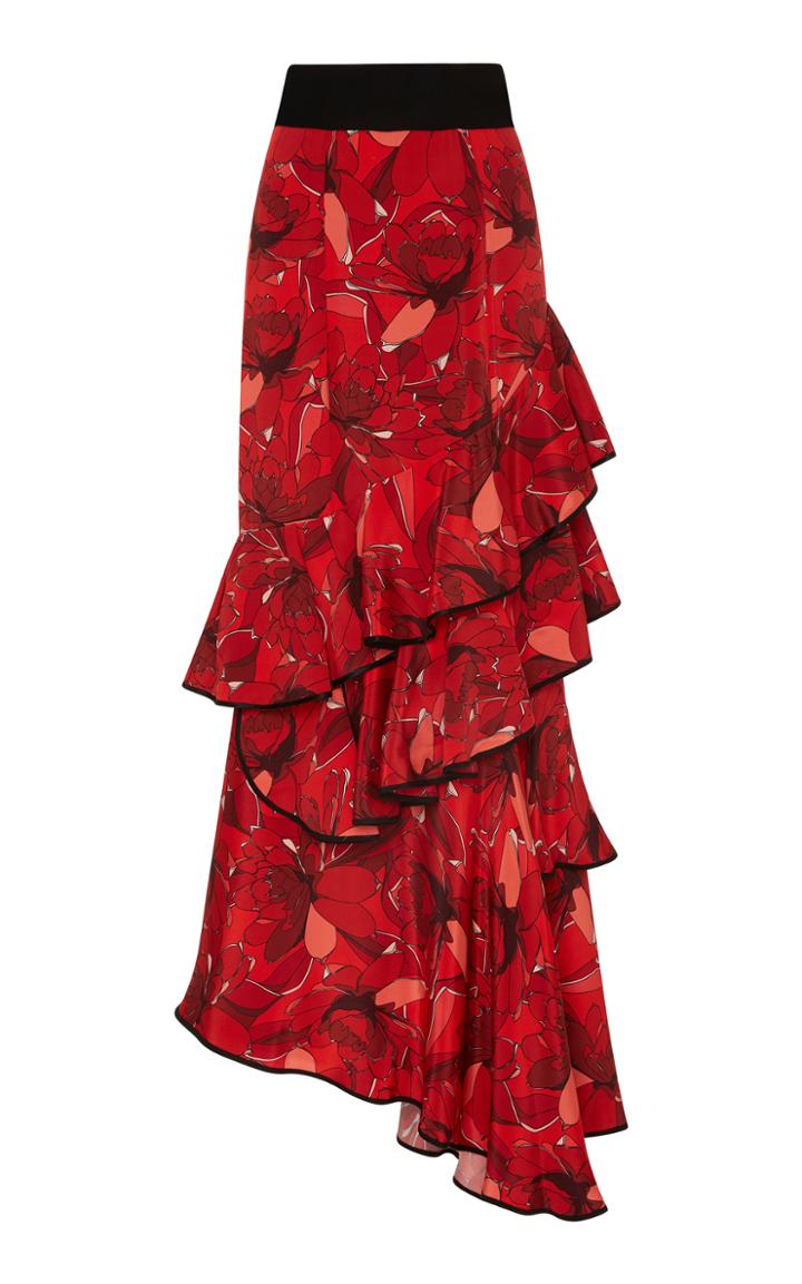 Johanna Ortiz Amaranto Silk Crepe Skirt