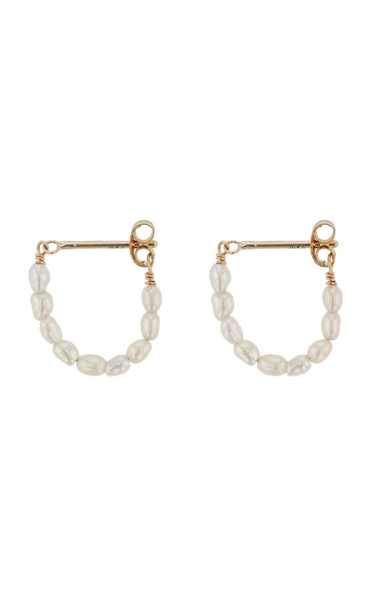 Sarah & Sebastian Pearl Hoops
