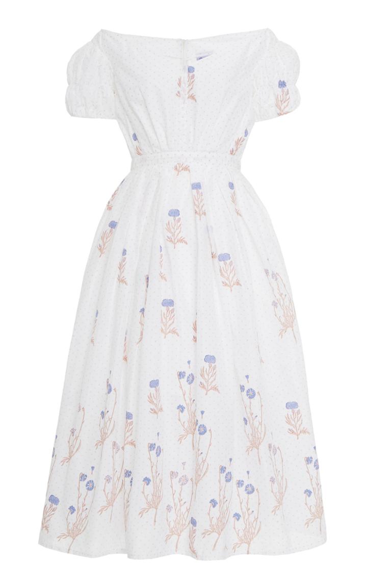 Moda Operandi Thierry Colson Veronika Printed Cotton Midi Dress Size: Xs