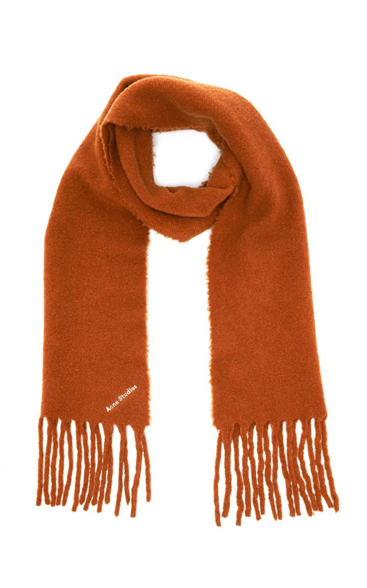 Acne Studios Villy Fringed Wool-blend Scarf
