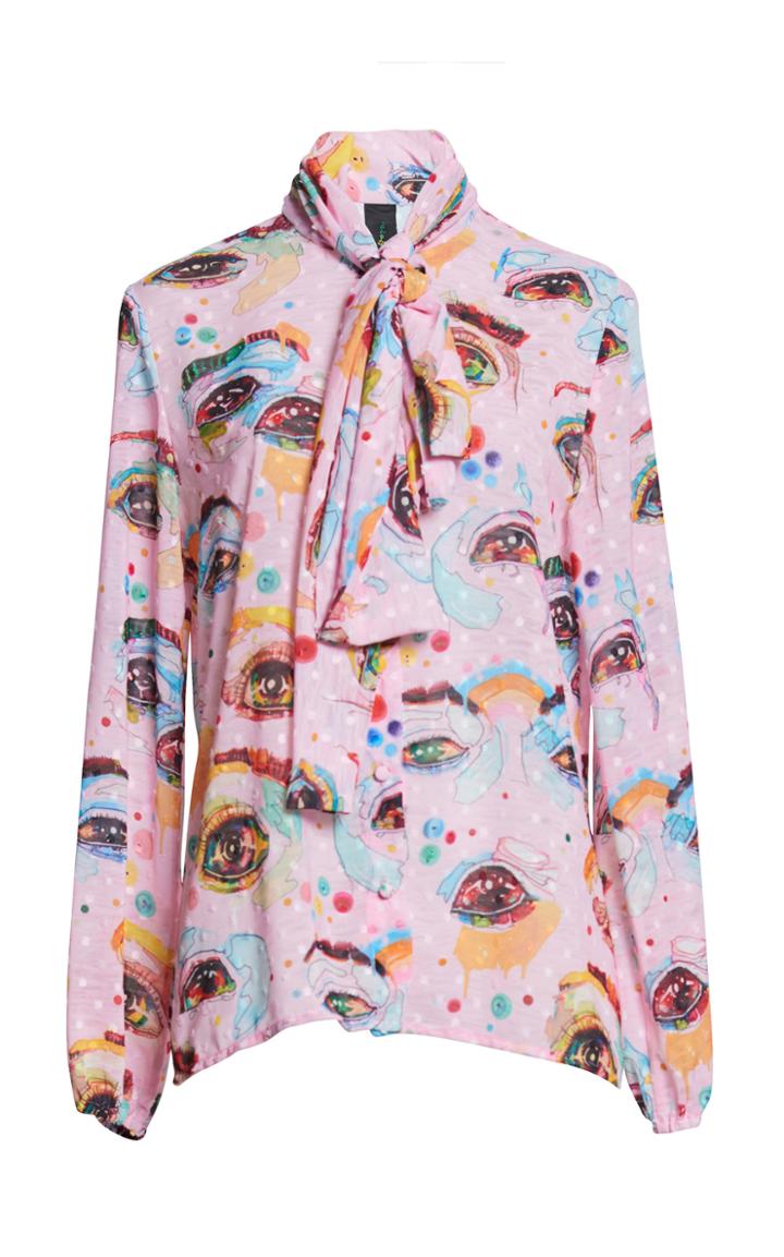 Romance Was Born Eyeconic Long Sleeve Blouse