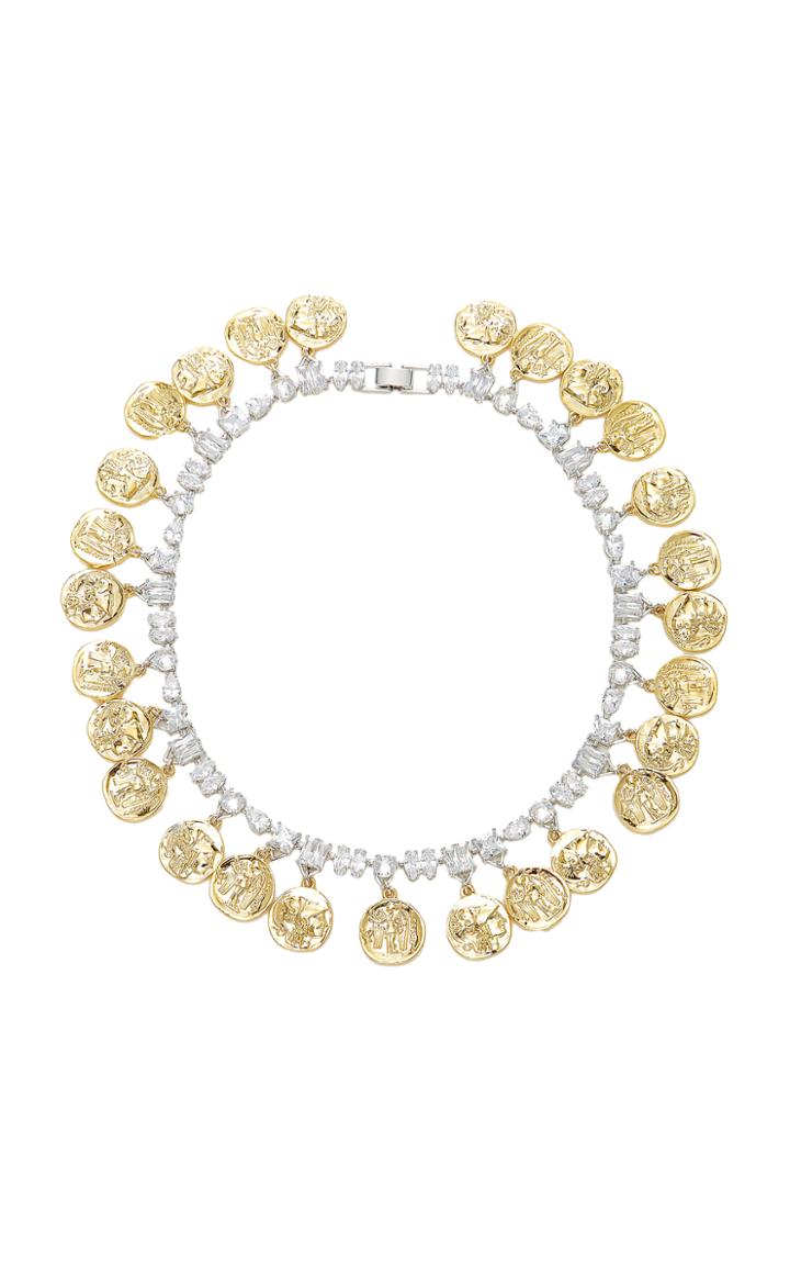 Fallon Gold-tone Crystal Monarch Mykonos Collar Necklace