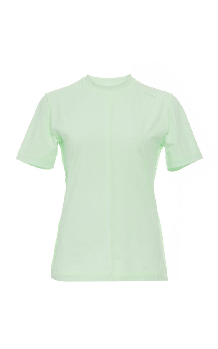 Ganni Light Stretch Jersey Short Sleeve Top