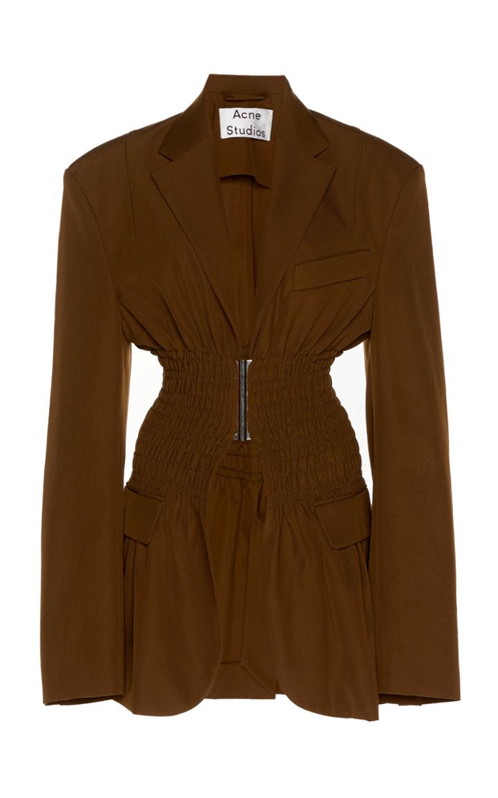 Acne Studios Jilly Smocked Wool Jacket