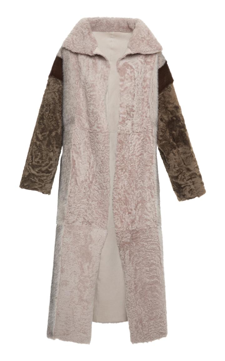 Agnona Shearling And Mink Coat