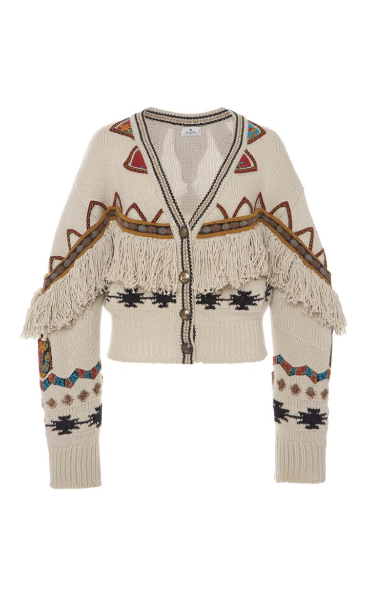 Moda Operandi Etro Fringed Wool-blend Cardigan