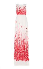 Andrew Gn Empire Waist Embroidered Gown