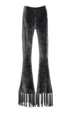 Moda Operandi Acne Studios Egyna Fringed Velvet Flared Trousers