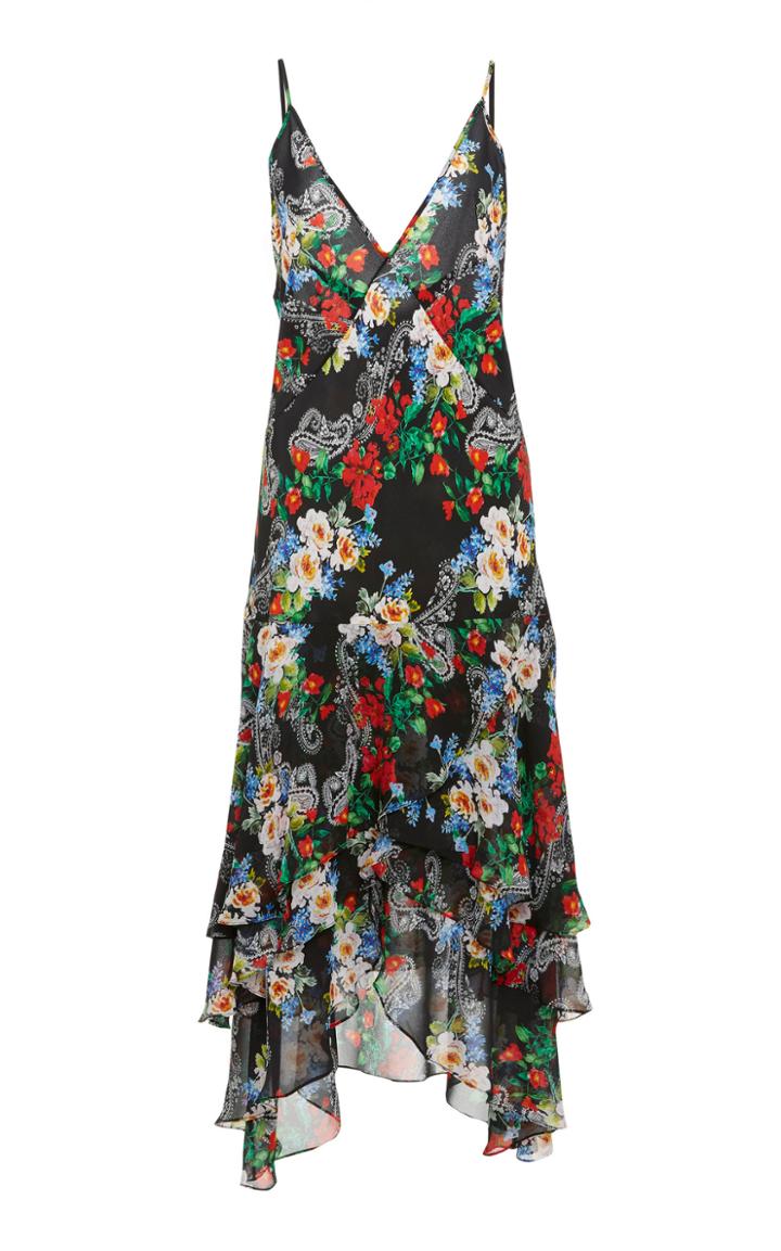 Marissa Webb Illana Silk Print Dress