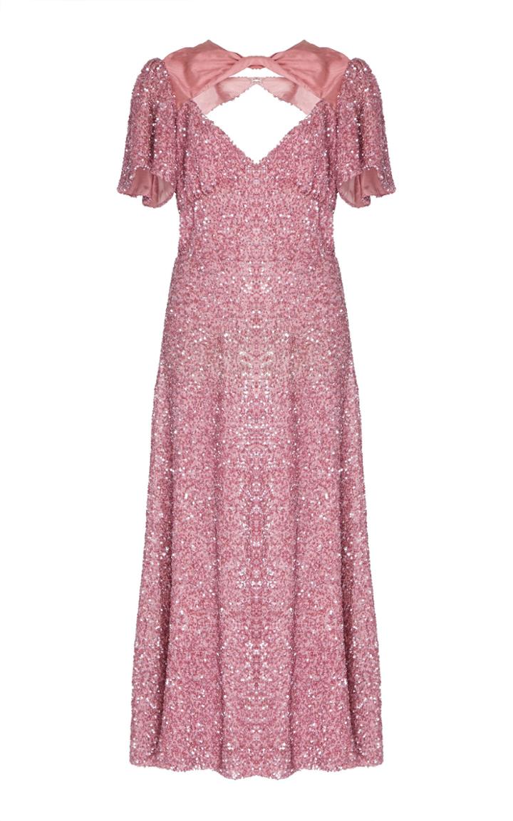 Markarian Ginger Sequin-embellished Silk Dress