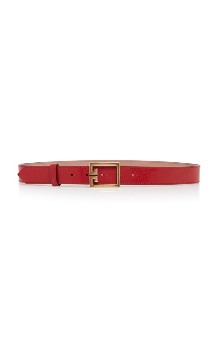 Givenchy Gold-tone Leather Belt Size: 75 Cm