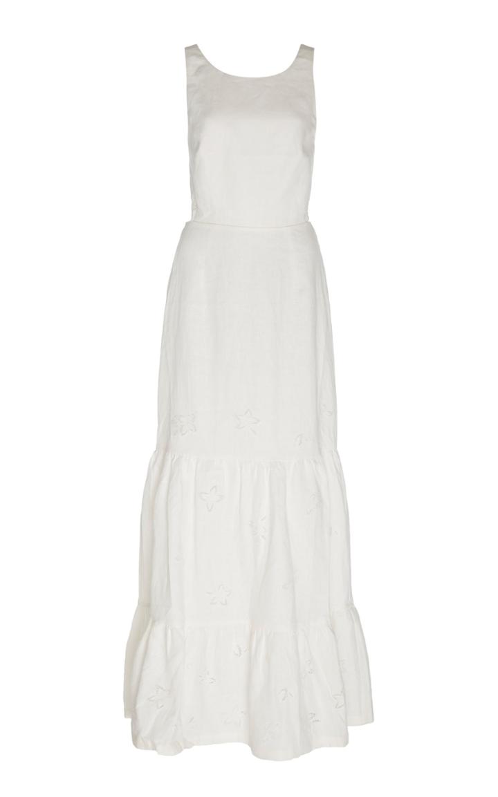 Sir The Label Alena Eyelet Linen Maxi Dress