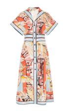 Emilio Pucci Perforated Silk Shirt Dress