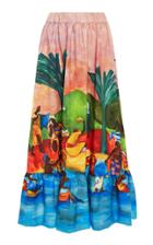 Stella Jean Wrap Scenic Maxi Skirt
