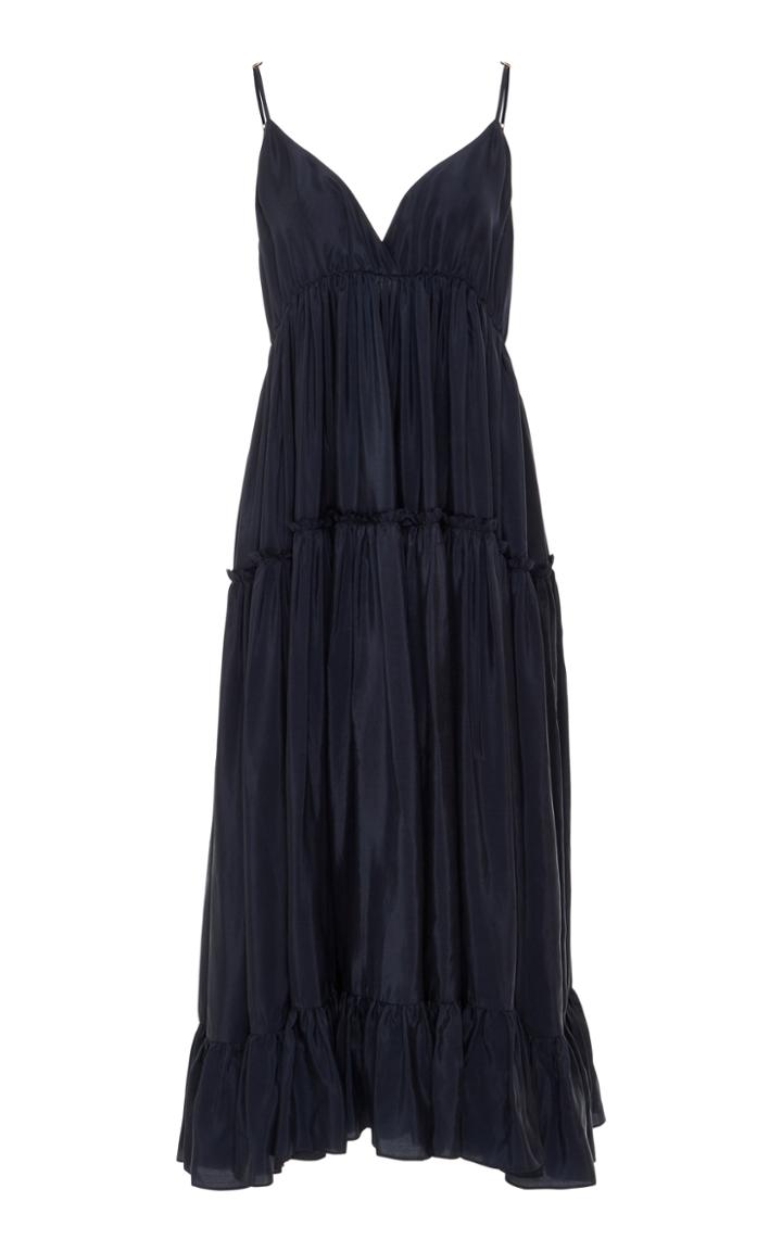 Loup Charmant Carino Tiered Silk Dress