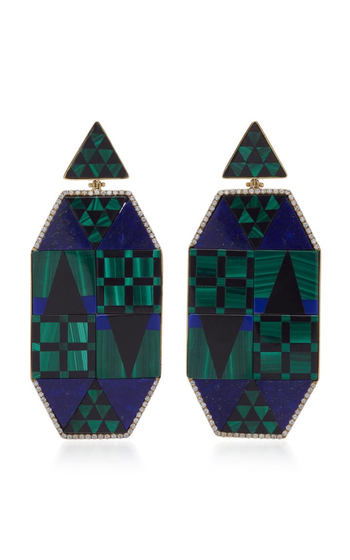 Casa Castro 18k Gold, Diamond & Mosaic Earrings