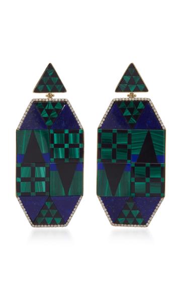 Casa Castro 18k Gold, Diamond & Mosaic Earrings