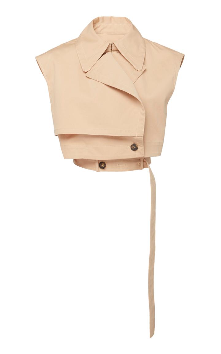 Cdric Charlier Cap-sleeve Cotton-blend Waistcoat