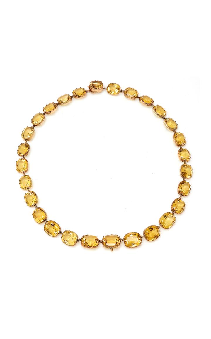 Fred Leighton One-of-a-kind Antique Citrine Riviere Necklace Circa 1880s