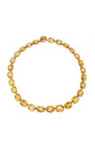 Fred Leighton One-of-a-kind Antique Citrine Riviere Necklace Circa 1880s