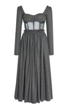 Moda Operandi Rosie Assoulin Pleated Wool-cotton Dress