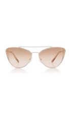 Prada Cat-eye Silver-tone Sunglasses