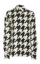 Daniele Carlotta Silk Houndstooth Twill Shirt