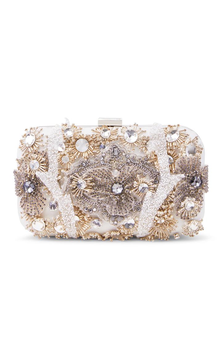 Maticevski Explosive Embellished Silk-satin Clutch