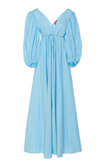 Staud Amaretti Cotton-poplin Maxi Dress