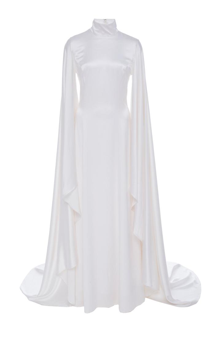 Pyer Moss Draped Silk Wedding Dress