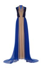 Delpozo Color-block Tulle Gown