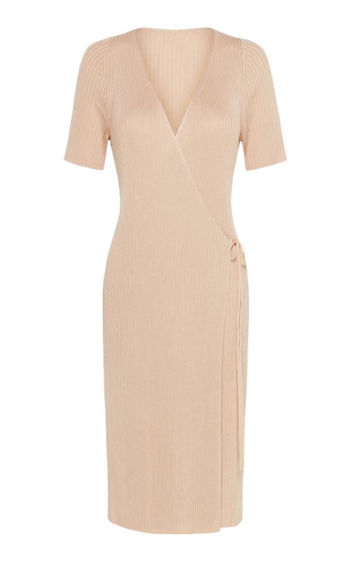 St. Agni Anais Wrap Knit Dress