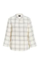 Akris Clemence Double Face Wool Crepe Check Print Jacket