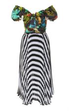 Delfi Collective Katy Floral Stripe Midi Dress