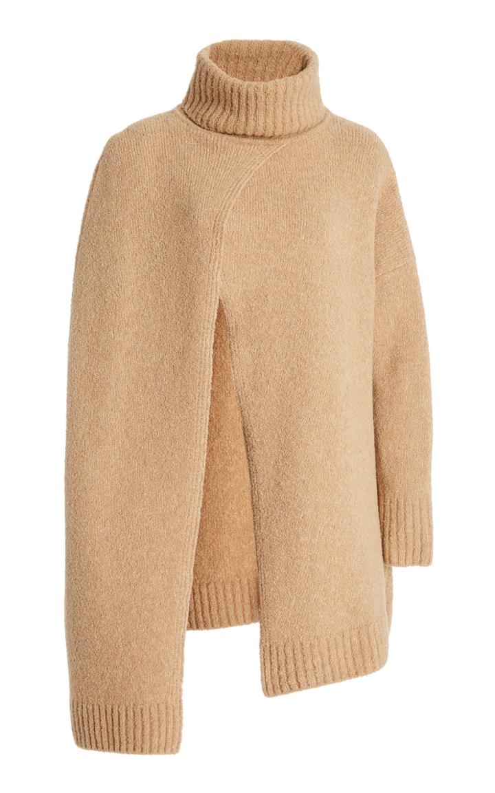 Moda Operandi Deveaux Molly Asymmetric Wool-blend Sweater Cape
